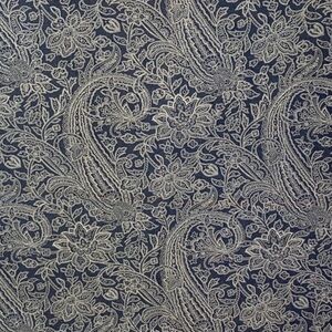 Dan River Full Fitted Sheet & 2 Pillow Cases 
Dark Blue & Cream Paisley Design